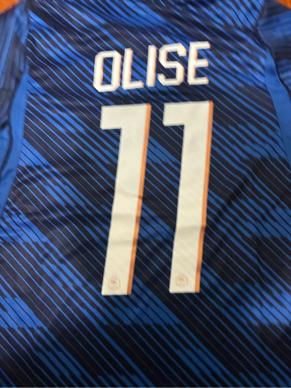 Nike Blue and Light Blue France #11 Soccer Jersey - Picture 4 of 5